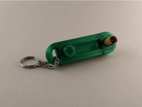 clippy jr 3d printed roach clip other blunt blunts joint joints keychain keychains living hinge mini petg holder smoke smoking 3d print model - Mito3D