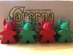 caverna meeple warrior worker toys games boardgame boardgames board game dwarf viking 3d print model - Mito3D