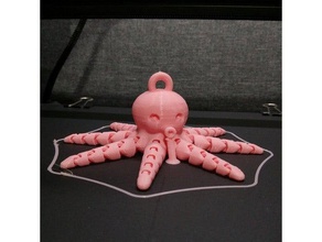 niedlichen mini-octopus ring remix - Spielzeug Spiele artikuliert flexi flexible 3d print model - Mito3D