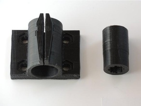 bearing block tapered lm08uu bearings 3d printer parts carriage holder mount lm8uu sc8uu scs8uu 3d print model - Mito3D
