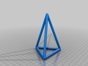 regular triangular pyramid frame math model 3d print model - Mito3D