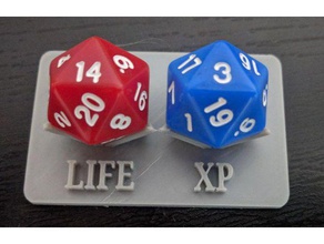 gloomhaven life counter d20 toy game accessories dice 3d print model - Mito3D