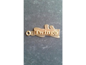 keychain renault twingo signs logos 3d print model - Mito3D