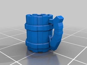 viking de style cupshot verre 3d l'impression petit 3d print model - Mito3D