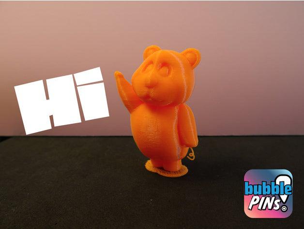 teddy bear agitando ciao modelli giocattolo da desktop figurina oliver teddybear 3D print model - Mito3D