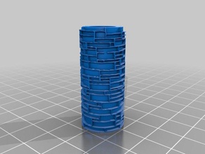 Ziegel-roll-textur 3d drucken dnd-wall der Miniatur die Modellierung druckbare-Landschaft roller Gelände 3d print model - Mito3D