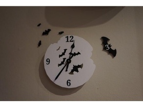chauve-souris de l'horloge le bricolage nsfw les numéros temps 3d print model - Mito3D