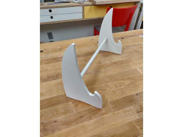 laptop stand computer bandsaw accessories lasercut laser cut vertical woodworking 3D print model - Mito3D