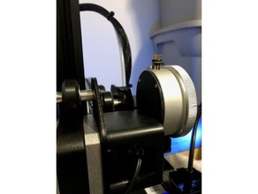 flat dial gauge back cover 3d printer accessories indicator 3d print model - Mito3D