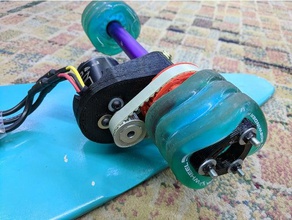 shark wheel drive electric skateboard sport outdoors openscad 3d print model - Mito3D