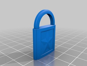 lock Requisiten cool Schlüssel keychain pad-lock Vorhängeschloss Stern Spielzeug 3d print model - Mito3D