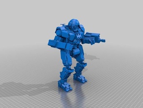 6 mm komando com-7b oyuncaklar oyunlar battlemech battletech mechwarrior mwo 3d print model - Mito3D