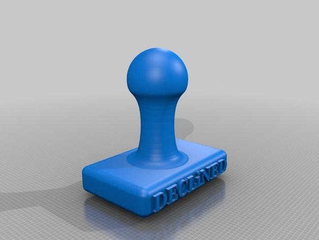 abgelehnt Stempel stempel office 3D print model - Mito3D