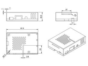 raspberry pi 3 model case electronics 3d print model - Mito3D