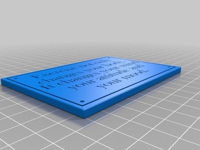 esercizio di placca i segni loghi personalizzato preventivo preventivi 3d print model - Mito3D