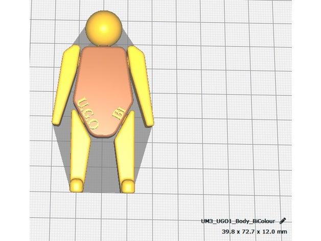 bicolore ugo i giocattoli giochi 3D print model - Mito3D