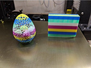 multicolored voronoi easter egg 3d printing mmu2 original prusa i3 mk3 3d print model - Mito3D