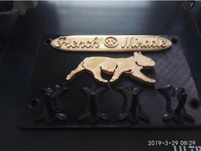 gancio di bulldog francese famiglia forniture 3d print model - Mito3D