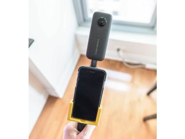 insta360 selfie stick telefon bağlama kamera iphone 3D print model - Mito3D