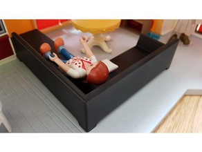 big sofa playmobil compatible toy game accessories 3d print model - Mito3D