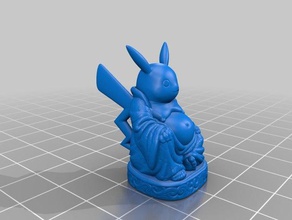 pikachu buddha Skulpturen pokemon pop-buddha 3d print model - Mito3D