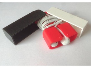 auriculares de botón titular apple el audio earpods cable caso auricular audífonos 3d print model - Mito3D