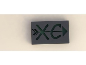 de cross-country 3d l'impression en cours d'exécution xc logo signe 3d print model - Mito3D