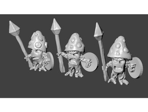 maledetto fungo guerriero miniature le creature gioco da tavolo dnd in miniatura fantasia re guerra warhammer 3d print model - Mito3D