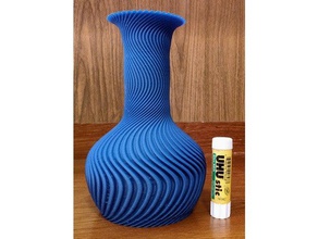 twistedflutes8 decor container vase 3d print model - Mito3D