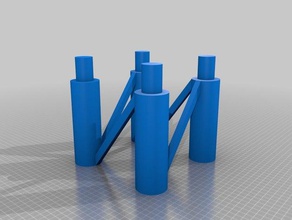 4-pol-truss Gebäude Strukturen 3d print model - Mito3D