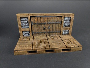 openforge 20 towne square doors toy game accessories dnd tiles dungeon terrain miniatures openforge2 pathfinder rpg scatter tabletop 3d print model - Mito3D