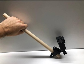 gopro 20mm tube mount camera selfie stick 3d print model - Mito3D