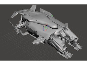 helghast overlord dropship brinquedos jogos helghan império transporte 3d print model - Mito3D