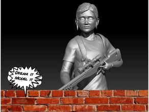 ellie scorso 3d la stampa Modello carattere carino sogno modello del figura divertente umana joel il fucile sniper sony ultimo di noi 2 video gioco zbrush 3d print model - Mito3D