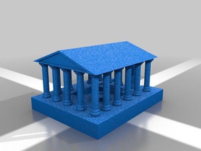 alexandre thomas poly buildings structures greek temple 3d print model - Mito3D