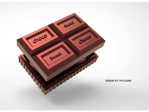 chocolate case decor art bank beautiful birthday present box business card holder mold mould christmas decoration coin cute decorative design desk toy gift glasses home hyojung0320 jewelry mini miniatures small valentine valentines valentinesday day gifts xmas decorations 3d print model - Mito3D