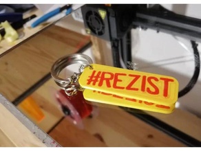 rezist key chain other 3d print model - Mito3D