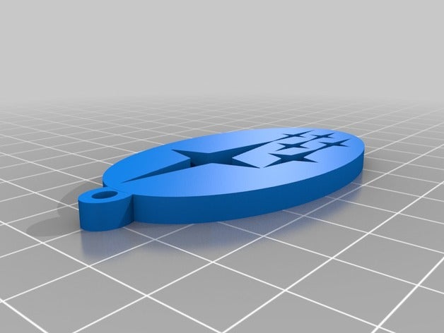 subaru logo hollow pendant 3d printing 3D print model - Mito3D