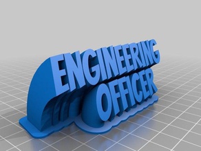 executivo de engenharia varrendo 2-nome linha da placa texto personalizado 3d print model - Mito3D
