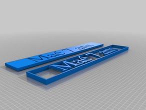 meine angepasste ganz einfachen Namen-Platte-mae Geburtstag Zeichen logos 3d print model - Mito3D