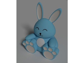 blue bunny Tiere cartoon 3d print model - Mito3D