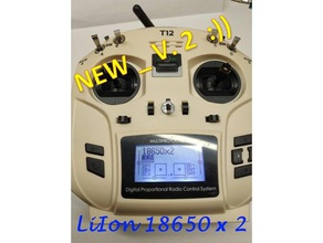 new version box li-ion 18650 batteries remote control transmitter rc jumper t12 vehicles 3d print model - Mito3D