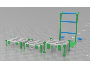 milwaukee caixa de ferramentas rc veículos diorama garagem rastreador modelo em escala 3d print model - Mito3D
