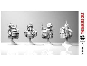 krieg büstü 2000 takipçi reward models 40k dkok figure gasmask german guard imperial lasgun miniature scifi sculpt sculpture space marine masa üstü wargaming 3d print model - Mito3D