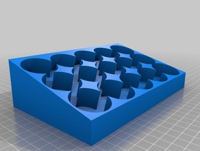 tamiya paint rack 3 rows 5 columns containers customized 3d print model - Mito3D