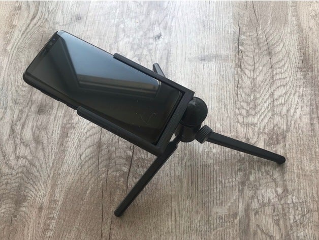 samsung s8 trípode móvil teléfono titular de la foto smartphone stand 3D print model - Mito3D