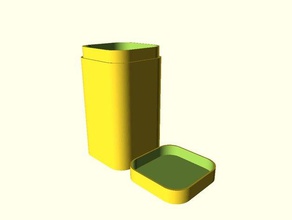 rounded rectangular containers lid organization openscad 3d print model - Mito3D