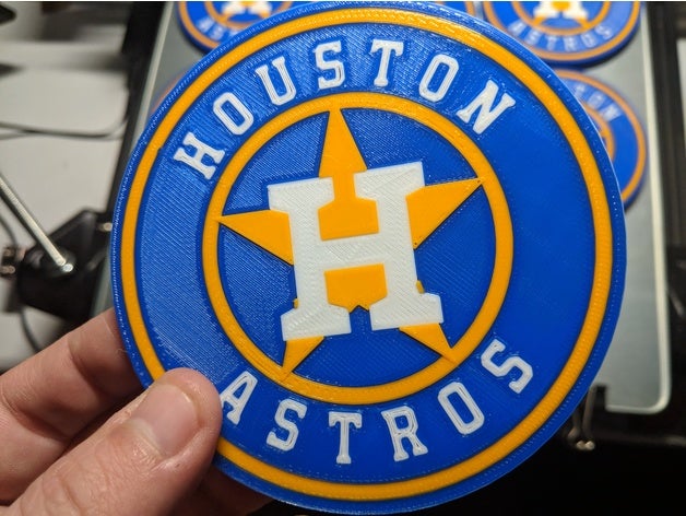 houston astros coaster multicolore ménage de la mosaïque palette 2 2, 3D print model - Mito3D