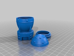 fallout wasteland warfare mini nuke unscrew-able container containers 3d print model - Mito3D