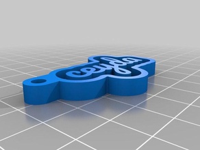 mi tecla personalizada de la cadena su nombre personal llaveros 3d print model - Mito3D